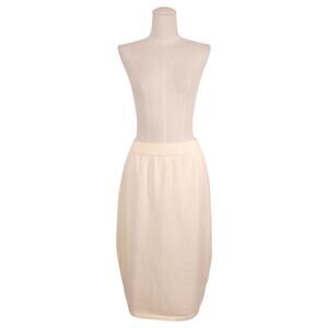 St. John Basics Santana Knit Skirt Cream Sz 8